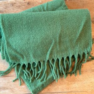 Apple Green Fringe Oversized Scarf 🍏